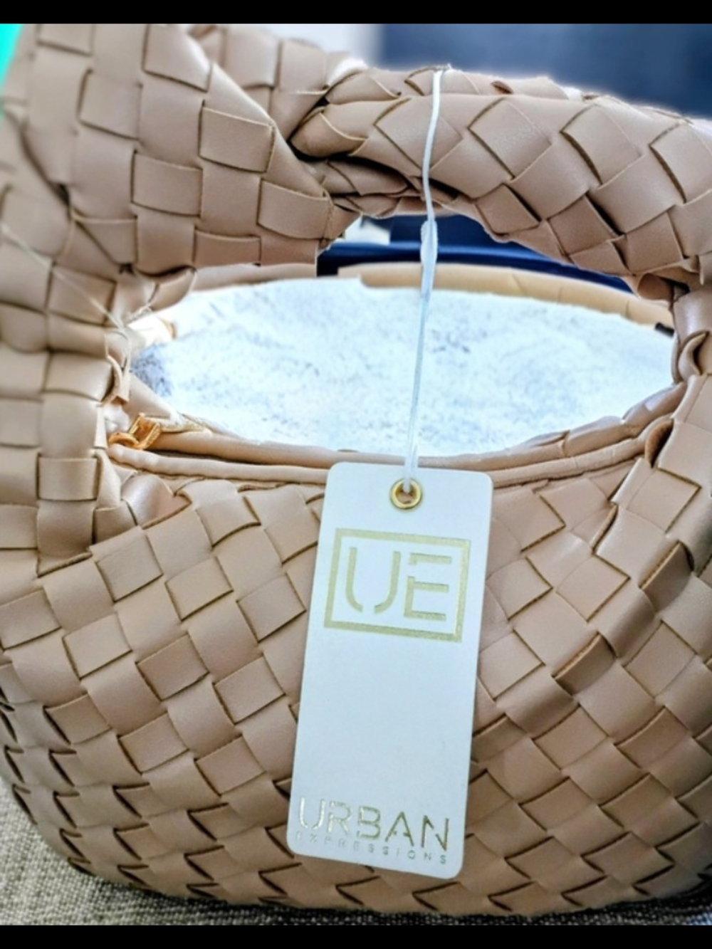 Urban Expressions Mini Woven Handle Bag